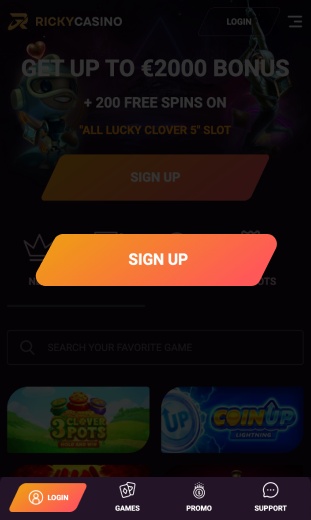 click on the sign up